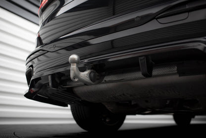 Mittlerer Cup Diffusor DTM Look Heck Ansatz für BMW X7 M-Paket G07 Facelift schwarz Hochglanz