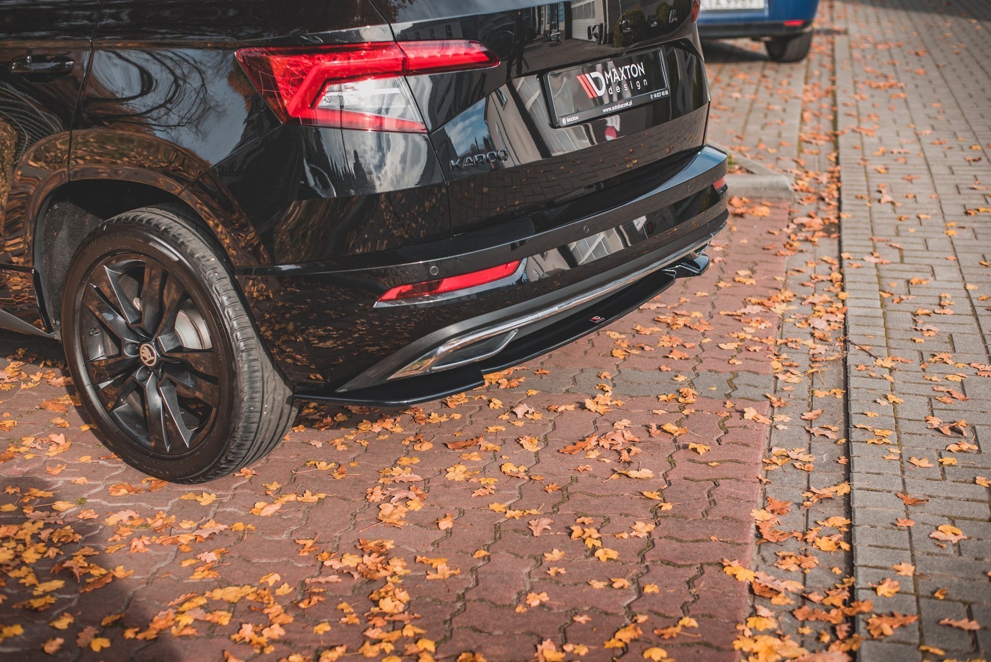 Heckansatz Skoda Karoq Sportline schwarz Hochglanz