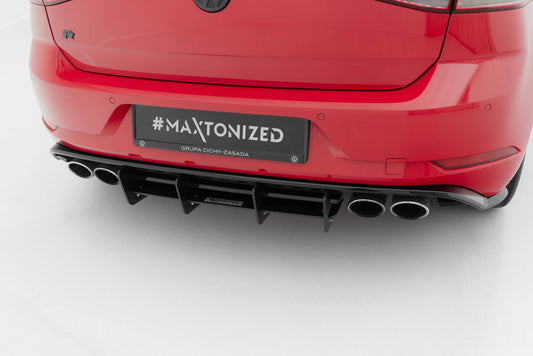 Diffusor Heck Ansatz für Heckschürze für VW Golf R Mk7 Facelift