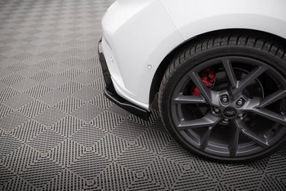 Heck Ansatz Flaps Diffusor V.3 für (Für heckansatz v.2) Ford Focus Hatchback ST Mk4  schwarz Hochglanz