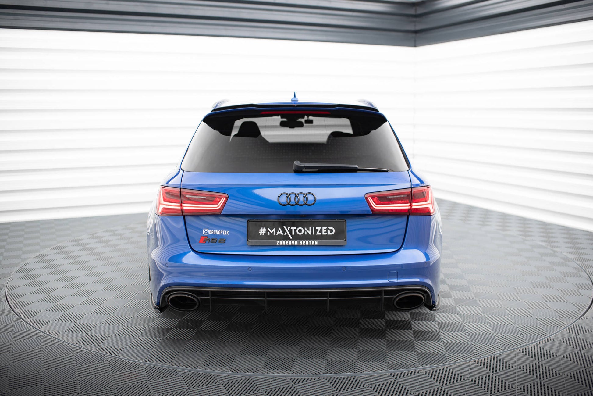 Spoiler CAP V.1 für Audi RS6 C7 / C7 Facelift schwarz Hochglanz