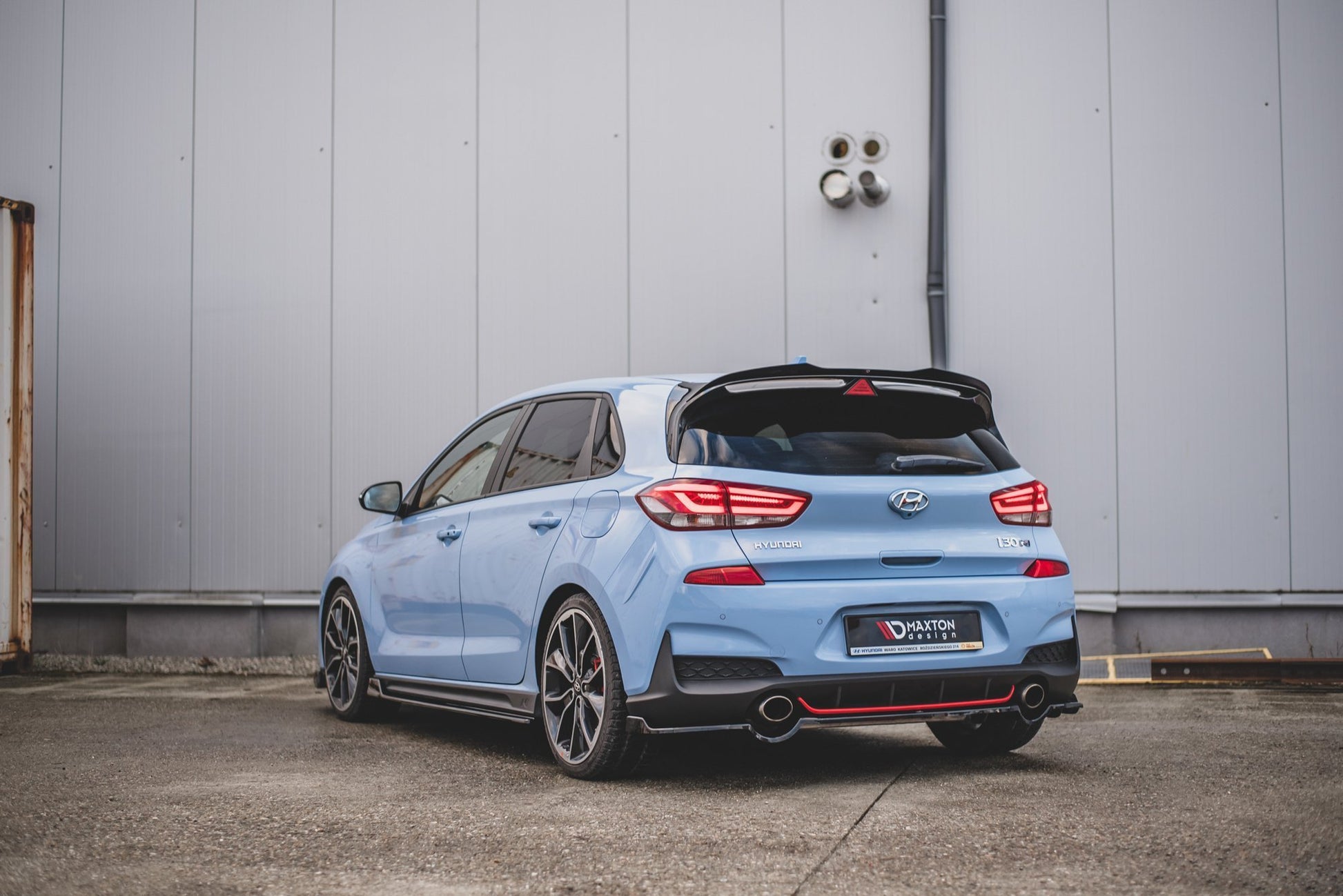 Heckansatz Hyundai I30 N Mk3 Hatchback schwarz Hochglanz