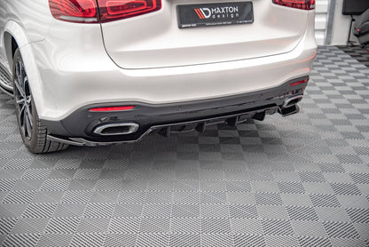 Mittlerer Cup Diffusor DTM Look Heck Ansatz für Mercedes-Benz GLS AMG-Line X167 schwarz Hochglanz
