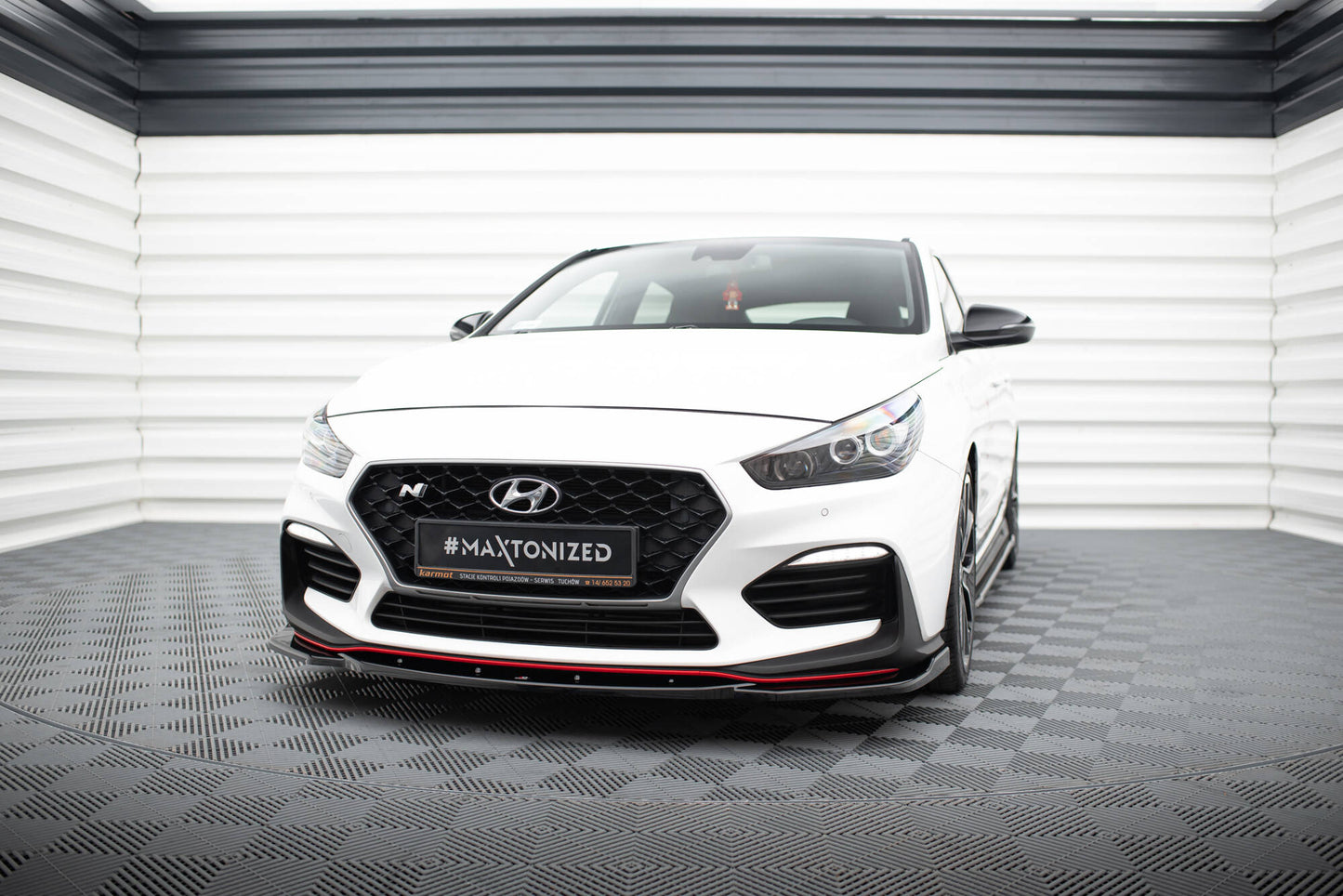 Front Ansatz V.4 für Hyundai I30 N Mk3 Hatchback/ Fastback schwarz Hochglanz