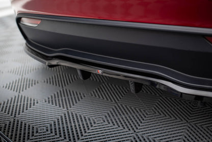Mittlerer Cup Diffusor DTM Look Heck Ansatz V.2 für Tesla Model 3 Project HighlandFacelift schwarz Hochglanz