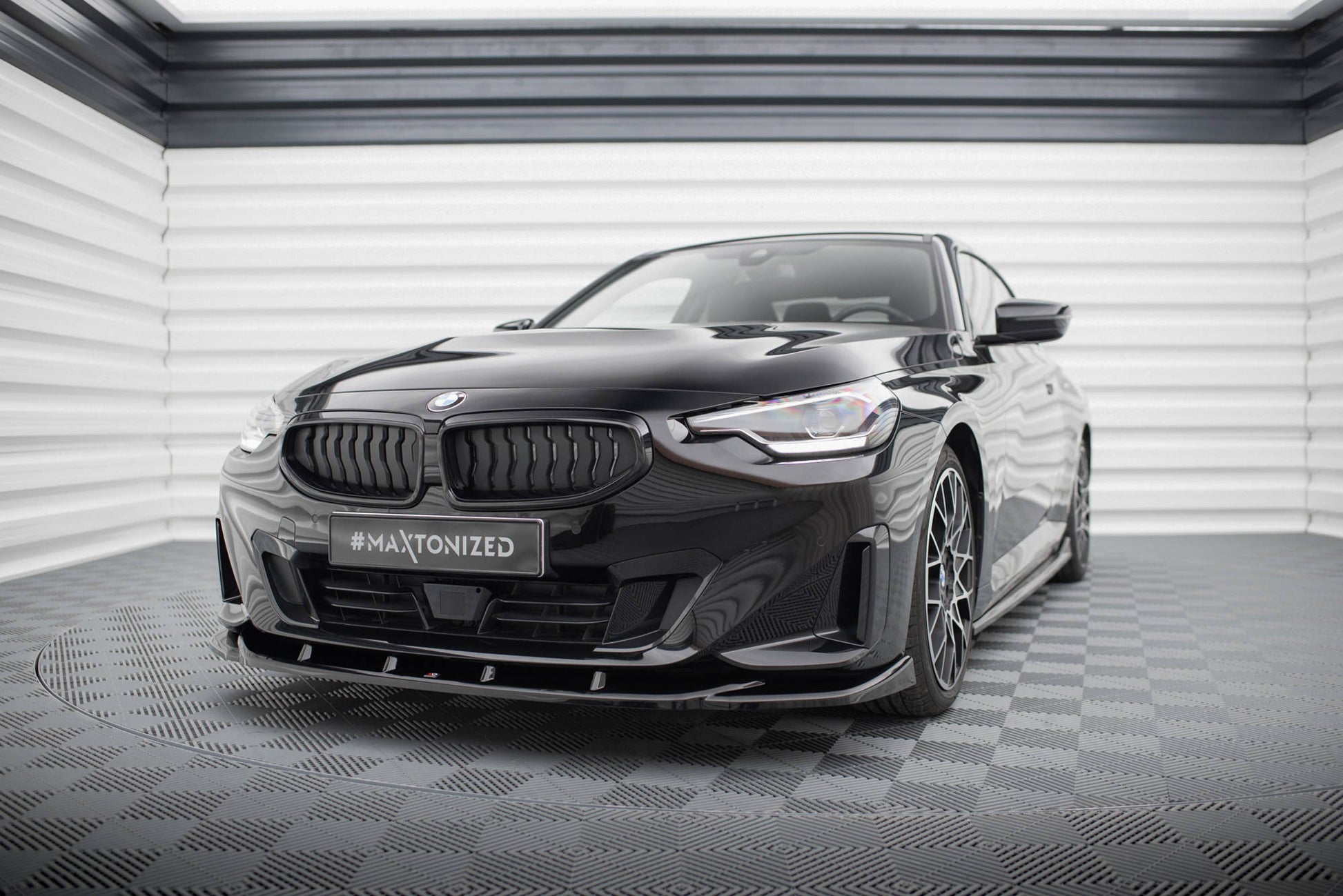 Front Ansatz V.3 für BMW 2 Coupe G42 schwarz Hochglanz