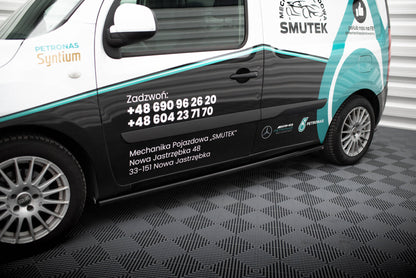 Seitenschweller Ansatz für Mercedes-Benz Citan W415 schwarz Hochglanz