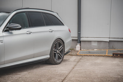 Heck Ansatz Flaps Diffusor für Mercedes-Benz E63 AMG Kombi/Limousine S213/W213 schwarz Hochglanz
