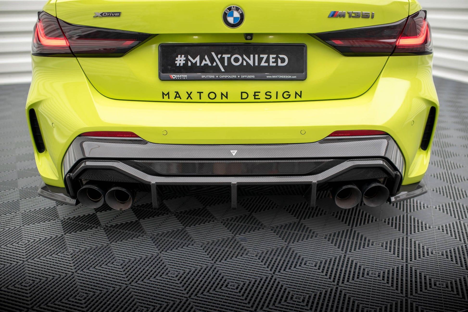 Prepreg Carbon Fiber Diffusor Heck Ansatz V.1 für BMW 1er F40 M-Paket/ M135i