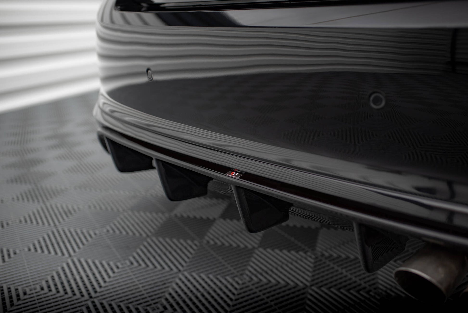 Diffusor Heck Ansatz für Ford Fiesta Mk8 ST schwarz Hochglanz