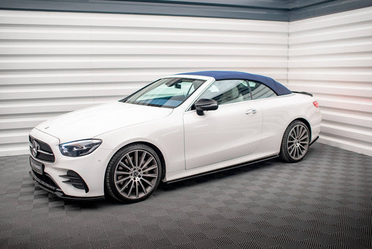 Seitenschweller Ansatz für Mercedes-Benz E-Klasse W213 Coupe (C238) / Cabriolet (A238) AMG-Line / 53 AMG schwarz Hochglanz
