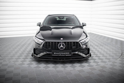 Street Pro Front Ansatz + Flaps für Mercedes-AMG A35 W177 Facelift schwarz Hochglanz