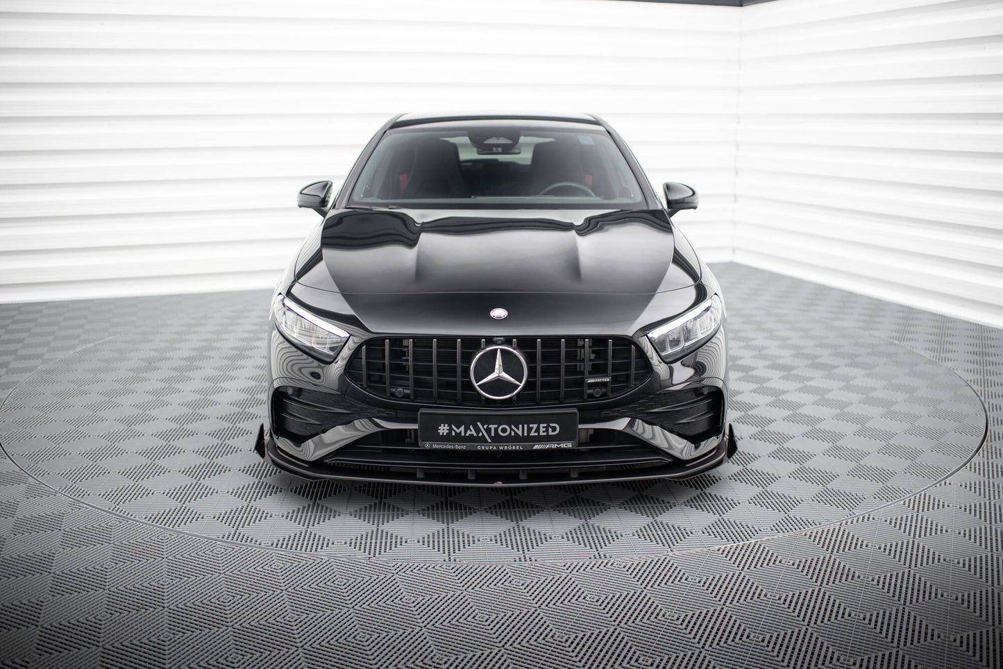 Street Pro Front Ansatz für +Flaps für + Flaps Mercedes-AMG A35 W177 Facelift schwarz Hochglanz