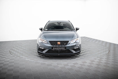 Front Ansatz V.2 für Seat Leon Cupra / FR Mk3 FL schwarz Hochglanz