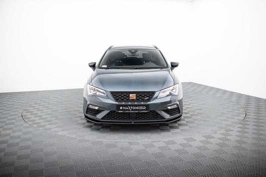 Front Ansatz V.2 für Seat Leon Cupra / FR Mk3 FL schwarz Hochglanz