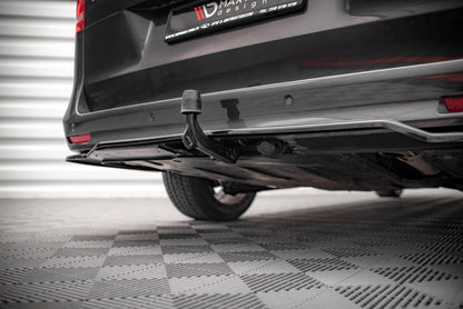 Mittlerer Cup Diffusor DTM Look Heck Ansatz für Mercedes-Benz V-Klasse AMG-Line W447 Facelift schwarz Hochglanz