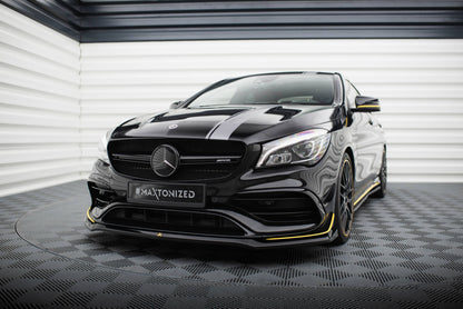 Front Ansatz V.3 für Mercedes-AMG CLA 45 Aero C117 Facelift schwarz Hochglanz
