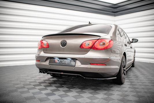 Mittlerer Cup Diffusor DTM Look Heck Ansatz für VW Passat CC schwarz Hochglanz