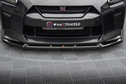 Front Ansatz V.2 für Nissan GTR R35 Facelift schwarz Hochglanz