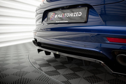 Mittlerer Cup Diffusor DTM Look Heck Ansatz für Porsche Panamera GTS Sport Turismo 971 Facelift schwarz Hochglanz
