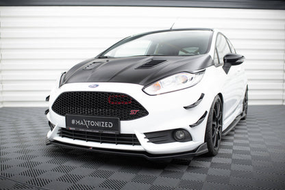 Scheinwerfer Blenden Böser Blick V.2 für Ford Fiesta ST / ST-Line / Standard Mk7 FL schwarz Hochglanz