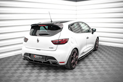 Mittlerer Cup Diffusor DTM Look Heck Ansatz für Renault Clio RS Mk4 schwarz Hochglanz