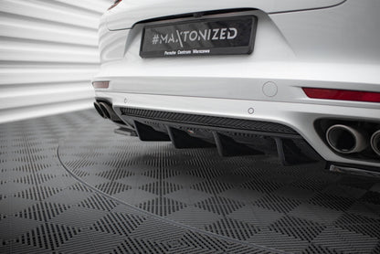 Diffusor Heck Ansatz für Porsche Panamera GTS 971 schwarz Hochglanz