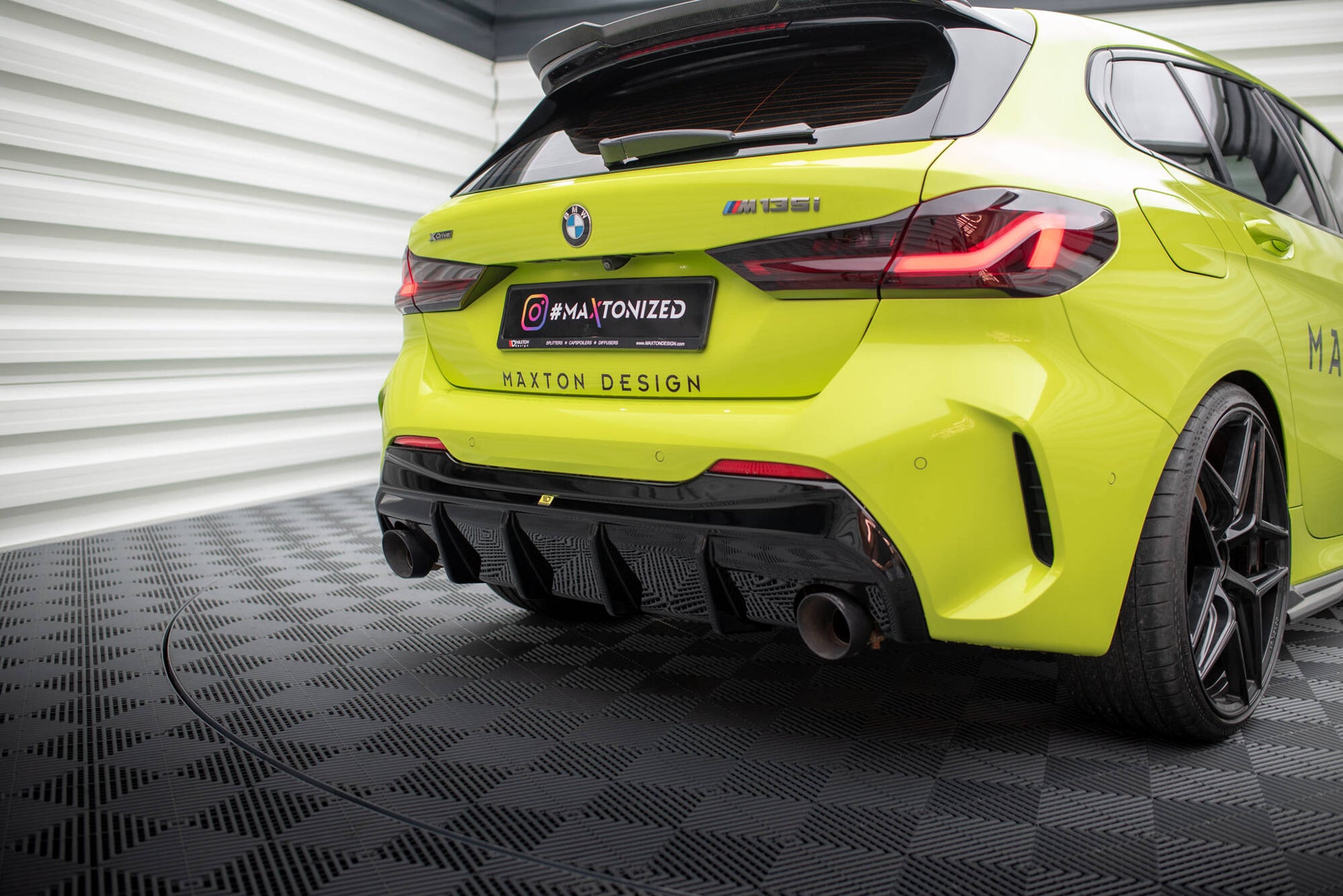 Diffusor Heck Ansatz V.3 für BMW 1er F40 M-Paket/ M135i / 128ti (Einzelauspuff li. re.)