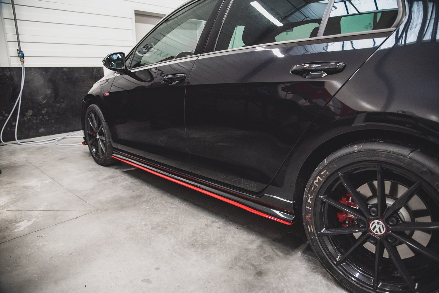 Seitenschweller Ansatz für VW Golf 7 GTI TCR  schwarz matt