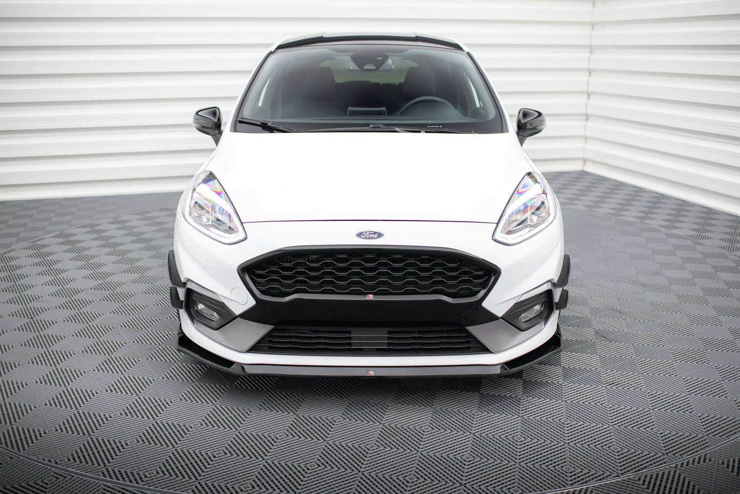 Front Ansatz V.5 für Ford Fiesta Mk8 ST / ST-Line schwarz Hochglanz