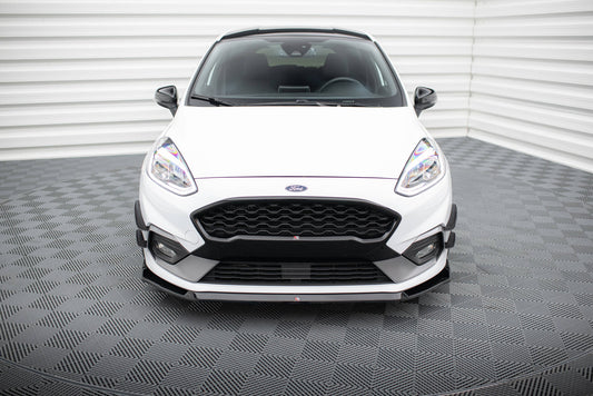 Front Ansatz V.5 für Ford Fiesta Mk8 ST / ST-Line schwarz Hochglanz