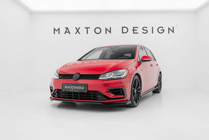 Front Ansatz V.2 für VW Golf R / R-Line Mk7 Facelift schwarz Hochglanz