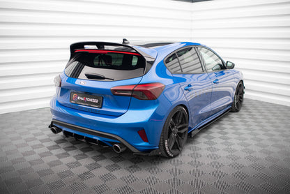 Street Pro Heck Ansatz Flaps Diffusor + Flaps für Ford Focus ST Mk4 schwarz Hochglanz