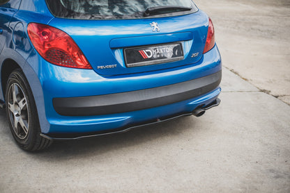 Heck Ansatz Flaps Diffusor für Peugeot 207 Sport schwarz Hochglanz
