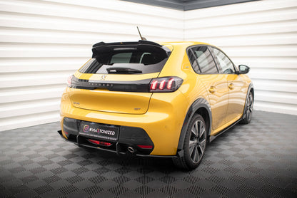 Street Pro Heck Ansatz Flaps Diffusor +Flaps für Peugeot 208 GT Mk2 schwarz Hochglanz