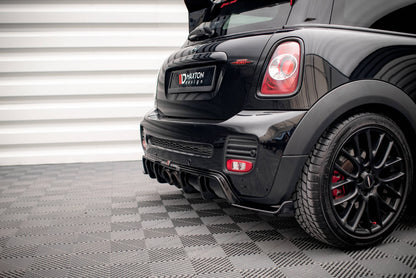 Diffusor Heck Ansatz für Mini Cooper John Cooper Works R56 schwarz Hochglanz