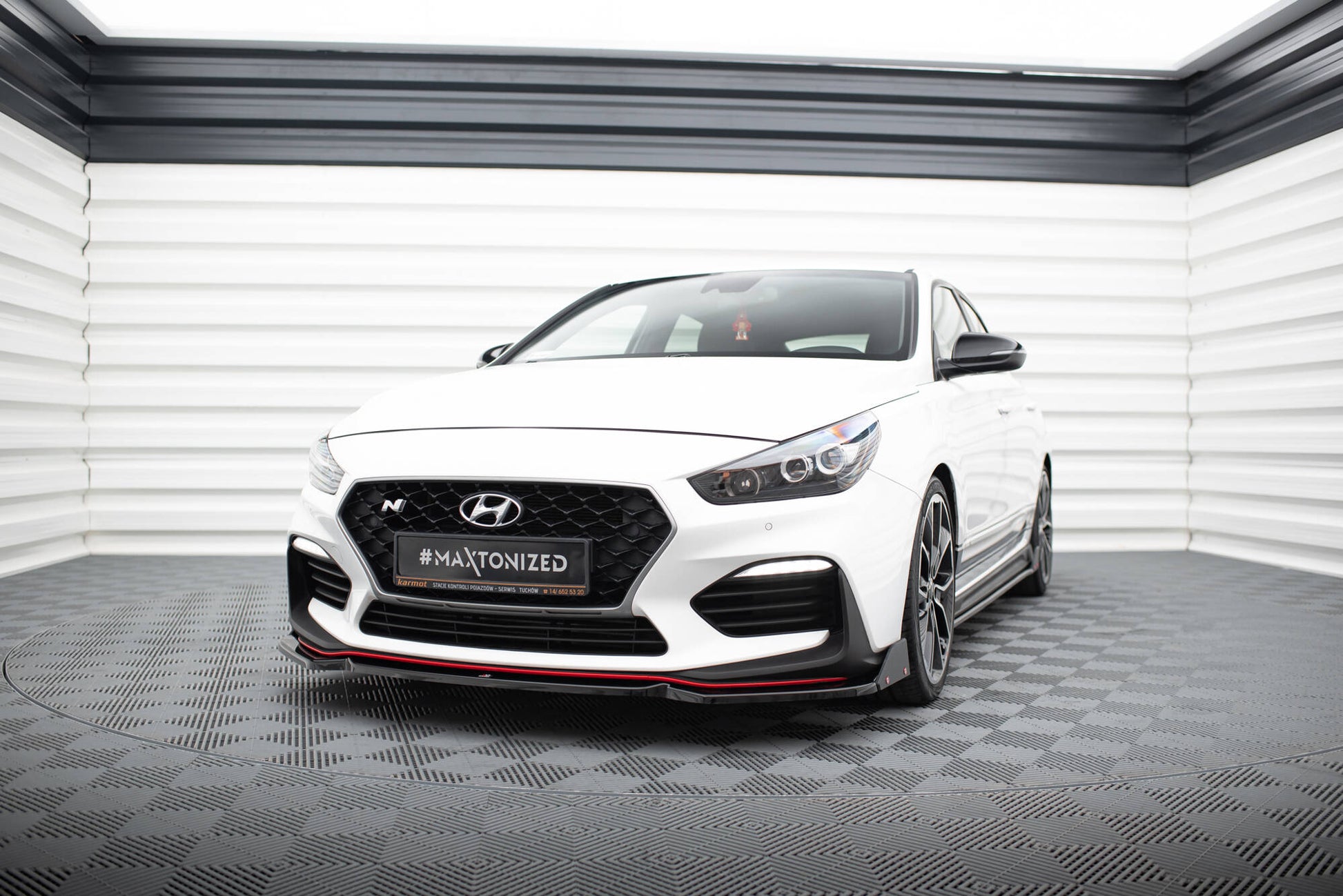 Front Ansatz V.6 + Flaps für Hyundai I30 N Mk3 Hatchback/Fastback