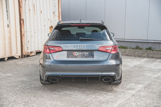 Heck Ansatz Flaps Diffusor V.1 für Audi RS3 8V Sportback schwarz Hochglanz