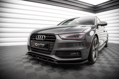Front Ansatz V.3 für Audi A4 S-Line / S4 B8 Facelift schwarz Hochglanz
