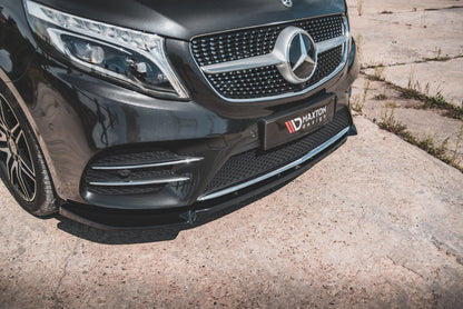 Front Ansatz V.3 für Mercedes-Benz V-Klasse AMG-Line W447  schwarz Hochglanz