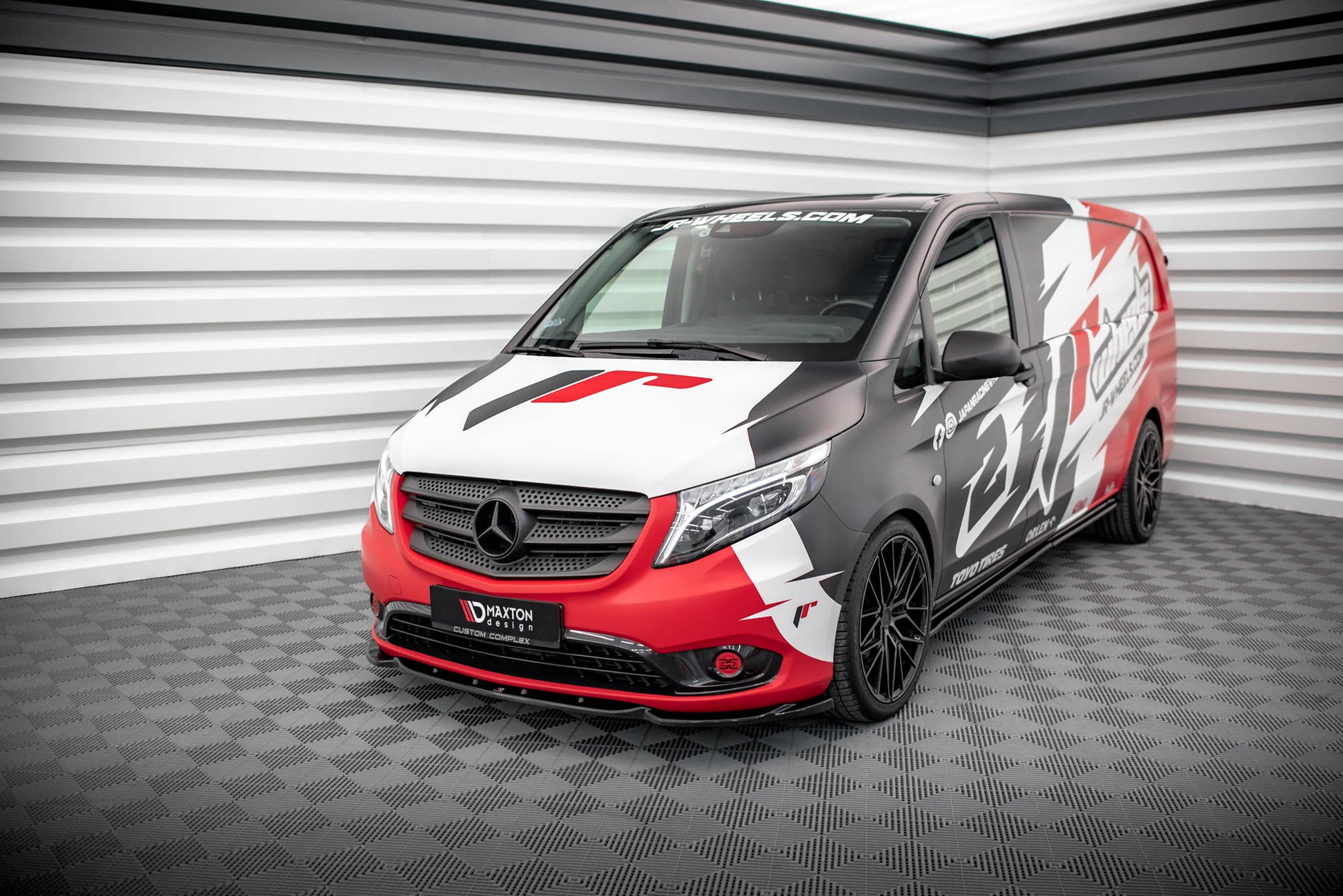 Front Ansatz V.1 für Mercedes-Benz Vito W447 Facelift schwarz Hochglanz