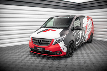 Front Ansatz V.1 für Mercedes-Benz Vito W447 Facelift schwarz Hochglanz