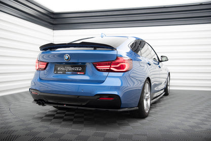 Heck Ansatz Flaps Diffusor V.1 für BMW 3er GT M-Paket F34 schwarz Hochglanz