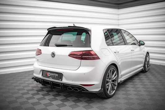 Street Pro Heck Ansatz Flaps Diffusor +Flaps für Volkswagen Golf R Mk7 schwarz Hochglanz