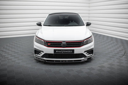 Front Ansatz V.2 für VW Passat GT B8 Facelift USA schwarz Hochglanz