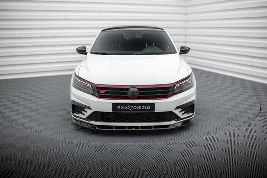 Front Ansatz V.2 für VW Passat GT B8 Facelift USA schwarz Hochglanz