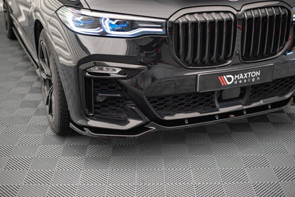 Front Ansatz V.3 für BMW X7 M-Paket G07 schwarz Hochglanz