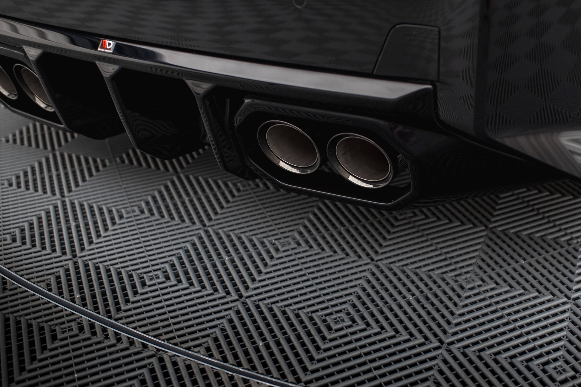 Diffusor Heck Ansatz V.2 für BMW M2 G87 schwarz Hochglanz
