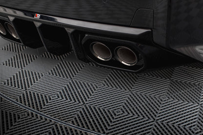 Diffusor Heck Ansatz V.2 für BMW M2 G87 schwarz Hochglanz