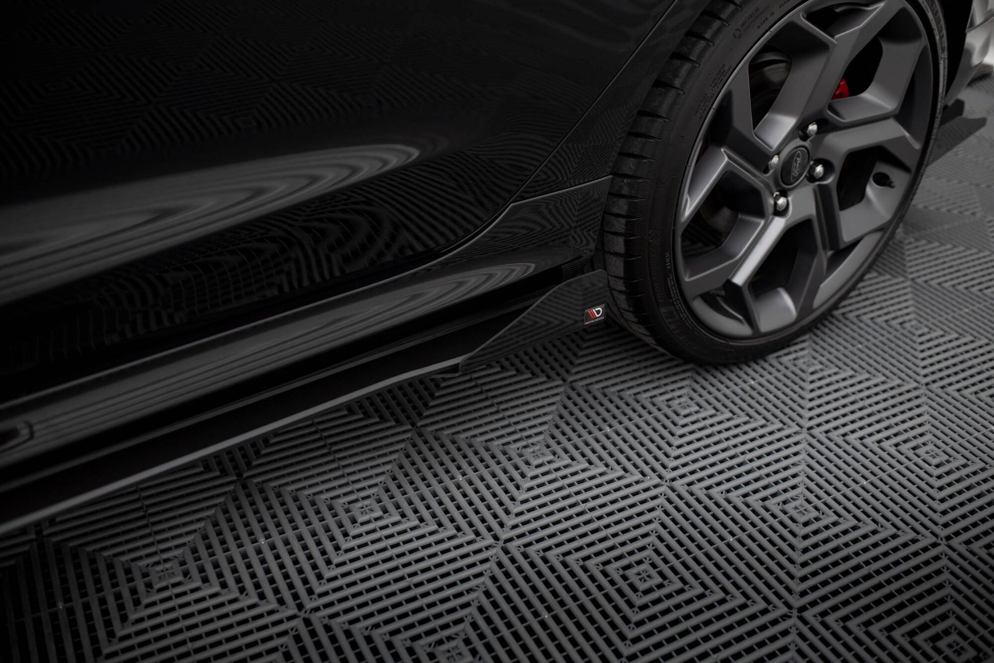 Seitenschweller Flaps für Ford Fiesta ST / ST-Line Mk8 schwarz Hochglanz